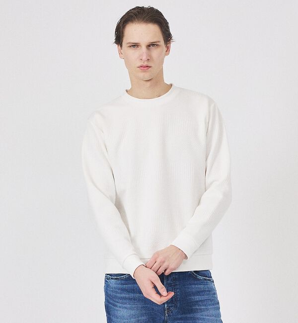 ABAHOUSE「【ソフトタッチ】クレイジージャガード プルオーバー【予約】」|スウェット・ジャージ|ホワイト