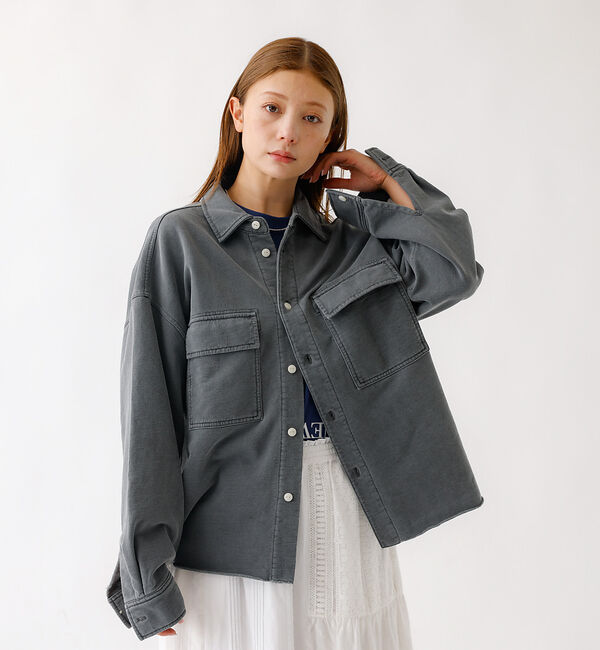 Rouge vif「【JOHNBULL/ジョンブル】ピグメントスウェットシャツ/羽織り/スウェット【」|シャツ・ブラウス|