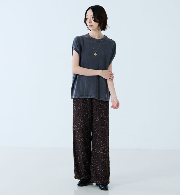 Rouge vif「【JOHNBULL/ジョンブル】ドライコットンピグメントフレンチニットT / フ」|ニット・セーター|