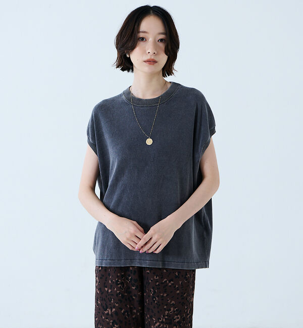 Rouge vif「【JOHNBULL/ジョンブル】ドライコットンピグメントフレンチニットT / フ」|ニット・セーター|