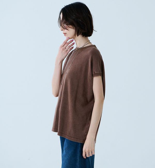 Rouge vif「【JOHNBULL/ジョンブル】ドライコットンピグメントフレンチニットT / フ」|ニット・セーター|