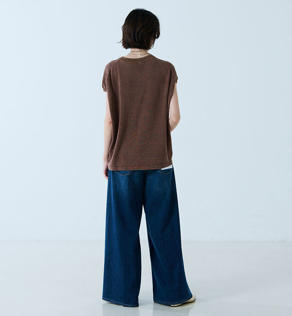 Rouge vif「【JOHNBULL/ジョンブル】ドライコットンピグメントフレンチニットT / フ」|ニット・セーター|