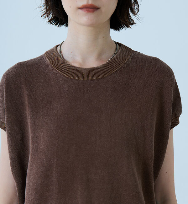 Rouge vif「【JOHNBULL/ジョンブル】ドライコットンピグメントフレンチニットT / フ」|ニット・セーター|