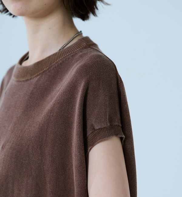 Rouge vif「【JOHNBULL/ジョンブル】ドライコットンピグメントフレンチニットT / フ」|ニット・セーター|