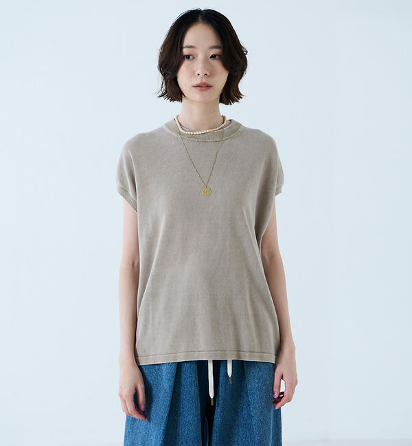 Rouge vif「【JOHNBULL/ジョンブル】ドライコットンピグメントフレンチニットT / フ」|ニット・セーター|