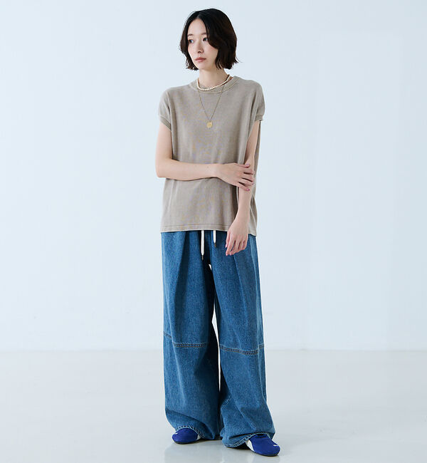 Rouge vif「【JOHNBULL/ジョンブル】ドライコットンピグメントフレンチニットT / フ」|ニット・セーター|