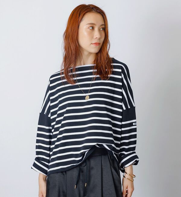 Rouge vif「【MONT KEMMEL/モン ケメル】ワイドバスクシャツ / ボーダーロングス」|Tシャツ・カットソー|