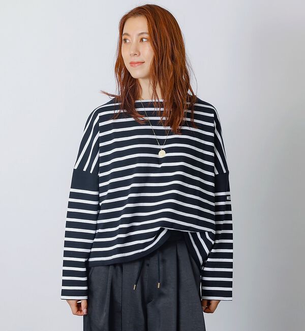 Rouge vif「【MONT KEMMEL/モン ケメル】ワイドバスクシャツ / ボーダーロングス」|Tシャツ・カットソー|