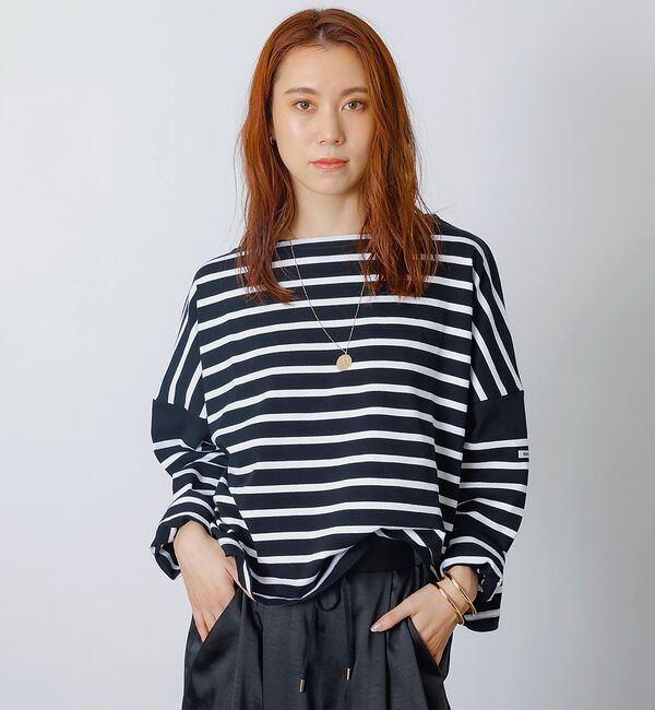 Rouge vif「【MONT KEMMEL/モン ケメル】ワイドバスクシャツ / ボーダーロングス」|Tシャツ・カットソー|