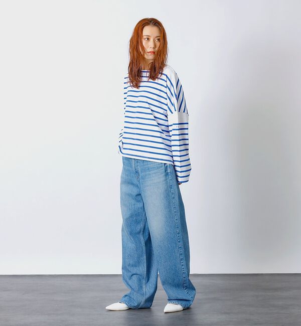 Rouge vif「【MONT KEMMEL/モン ケメル】ワイドバスクシャツ / ボーダーロングス」|Tシャツ・カットソー|