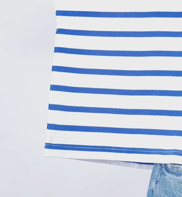 Rouge vif「【MONT KEMMEL/モン ケメル】ワイドバスクシャツ / ボーダーロングス」|Tシャツ・カットソー|