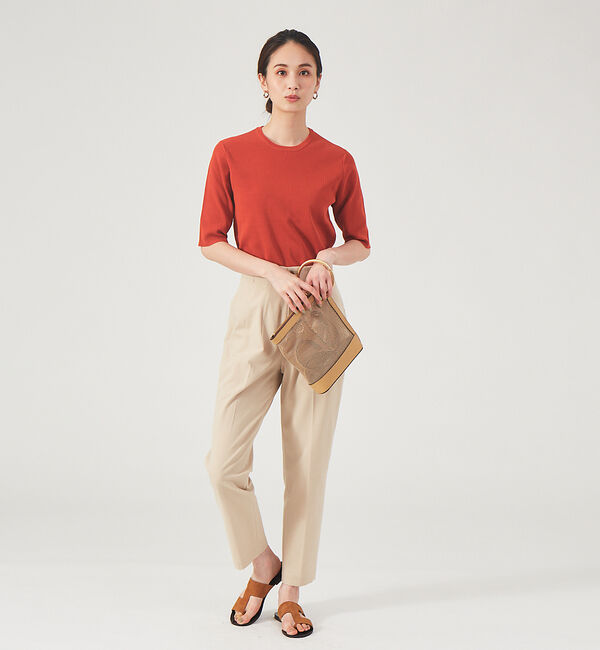 qualite「ウォッシャブルクルーネックニットT」|ニット・セーター|