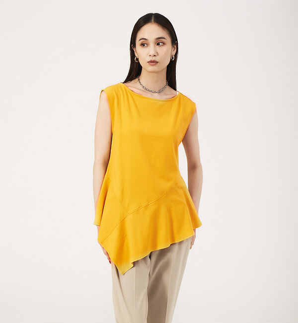 qualite「ペプラムフレアカットソー」|Tシャツ・カットソー|マスタード