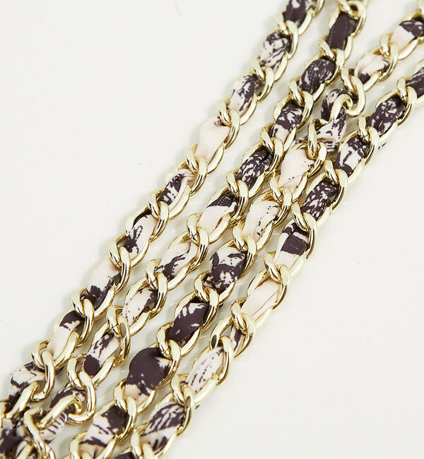 LOWELL things「Fabric Chain Strap/チェーンショルダー（スマホタブ付き）」|その他|ブラック