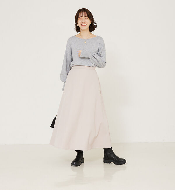 abahouse mavie「【セットアップ対応】ウォームツイルフレアースカート」|スカート|