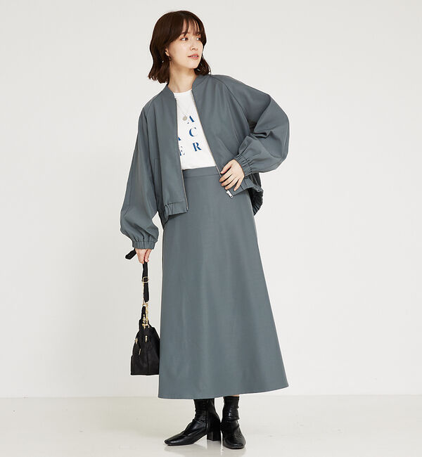 abahouse mavie「【セットアップ対応】ウォームツイルフレアースカート」|スカート|