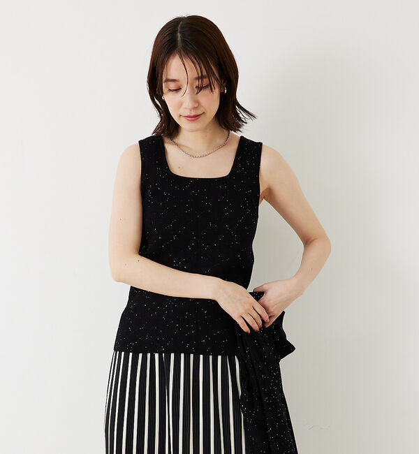 abahouse mavie「【アンサンブル対応】スパンコールニットタンク」|ニット・セーター|