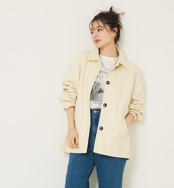 abahouse mavie「ソフトレザーライクブルゾン」|ブルゾン・スタジャン|