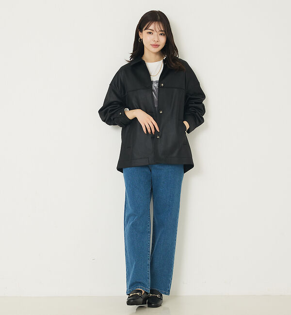 abahouse mavie「ソフトレザーライクブルゾン」|ブルゾン・スタジャン|