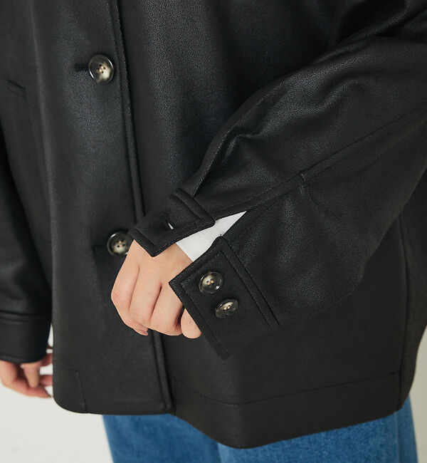 abahouse mavie「ソフトレザーライクブルゾン」|ブルゾン・スタジャン|