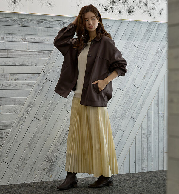 abahouse mavie「ソフトレザーライクブルゾン」|ブルゾン・スタジャン|