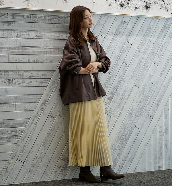 abahouse mavie「ソフトレザーライクブルゾン」|ブルゾン・スタジャン|