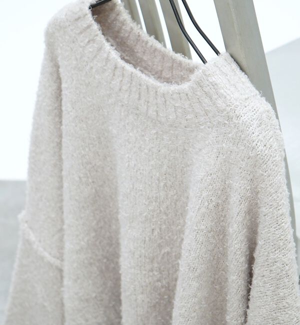 abahouse mavie「ブークレワイドスリーブショートニット」|ニット・セーター|