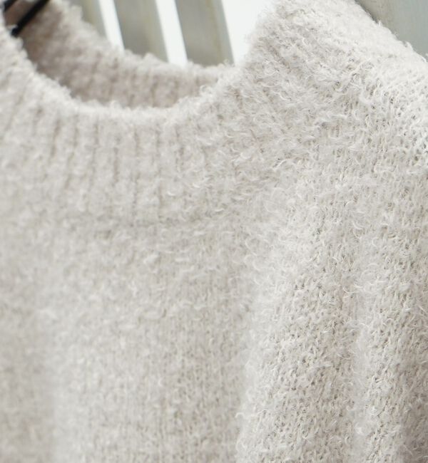 abahouse mavie「ブークレワイドスリーブショートニット」|ニット・セーター|