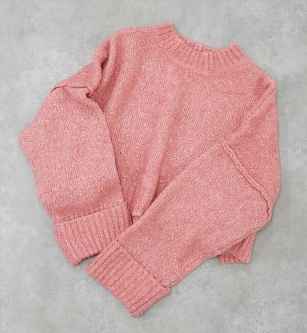 abahouse mavie「ブークレワイドスリーブショートニット」|ニット・セーター|