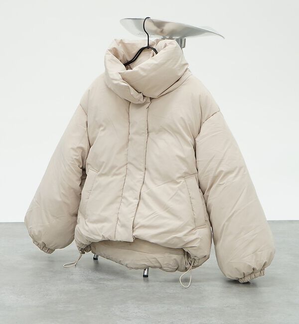 abahouse mavie「シームレス中綿ショートブルゾン」|ブルゾン・スタジャン|アイボリー