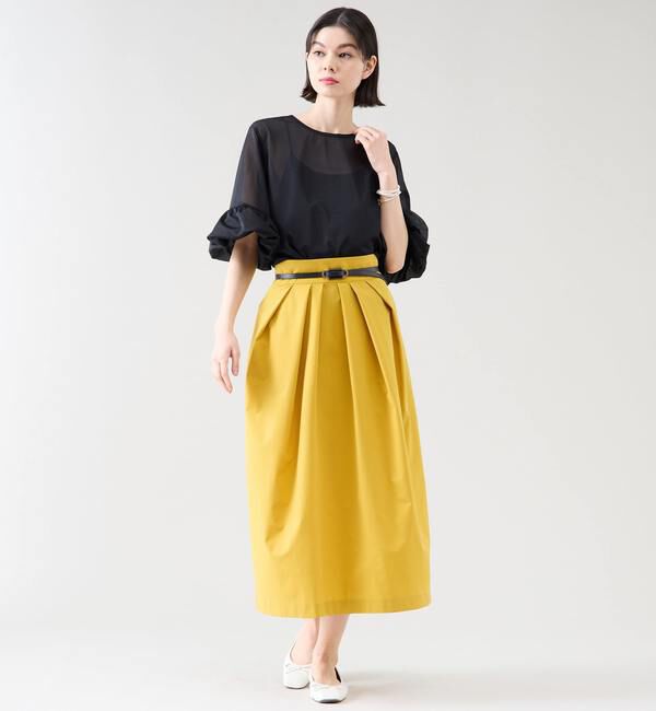 TIARA「フリルトリミングチュールブラウス 」|Tシャツ・カットソー|