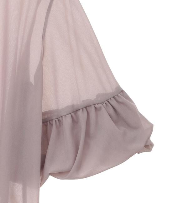 TIARA「フリルトリミングチュールブラウス 」|Tシャツ・カットソー|