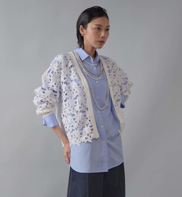 Liesse「レースニットカーディガン」|カーディガン|