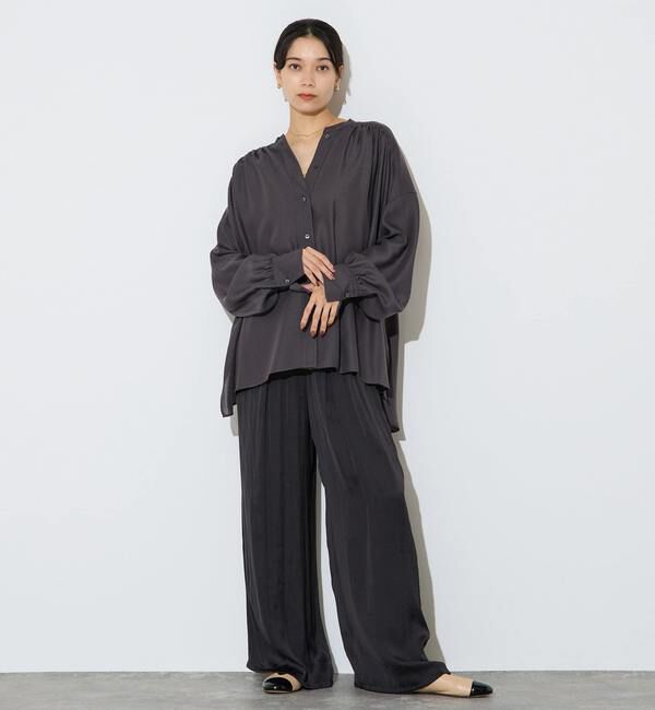 Liesse「ギャザーオーバーブラウス」|シャツ・ブラウス|