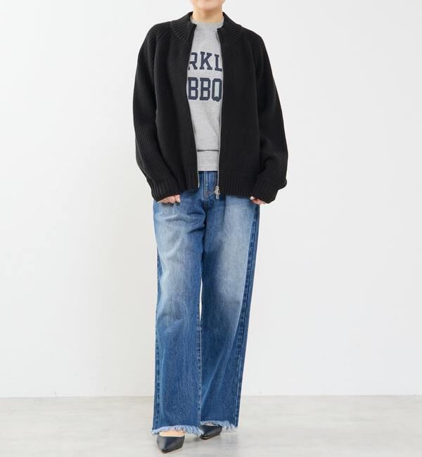 Soffitto「バルキージップ付ニット」|カーディガン|