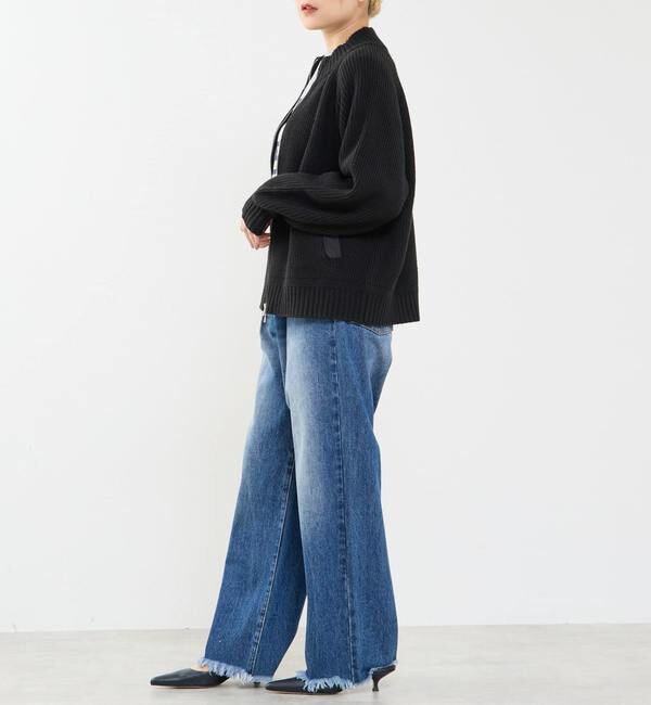 Soffitto「バルキージップ付ニット」|カーディガン|