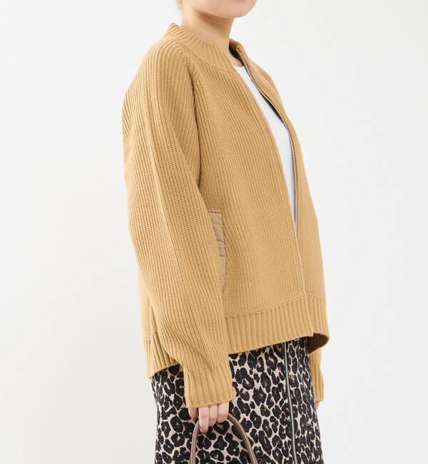 Soffitto「バルキージップ付ニット」|カーディガン|