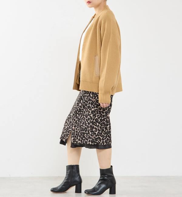 Soffitto「バルキージップ付ニット」|カーディガン|