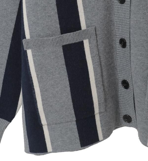 SOFFITTO「ストライプジャガードカーディガン」|カーディガン|