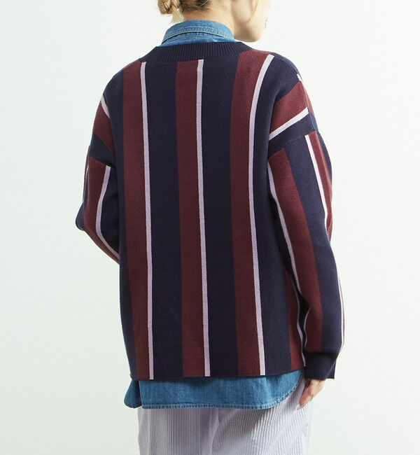 SOFFITTO「ストライプジャガードカーディガン」|カーディガン|