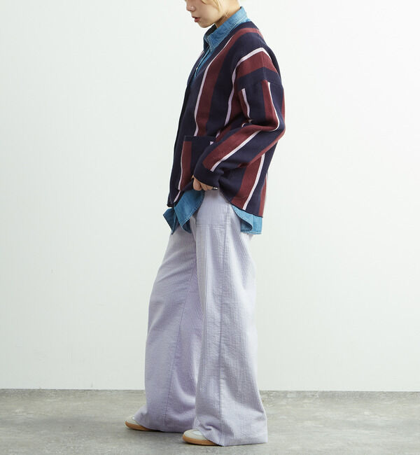 SOFFITTO「ストライプジャガードカーディガン」|カーディガン|