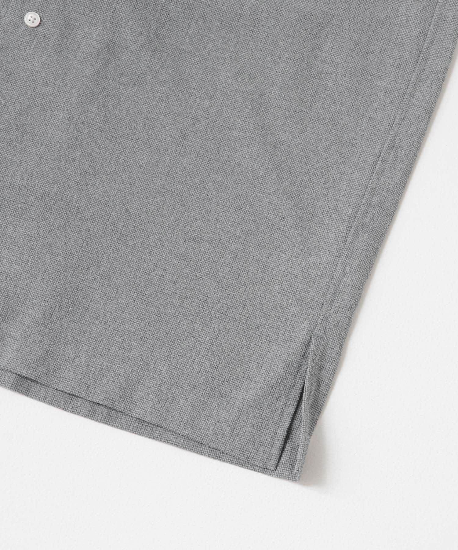 URBAN RESEARCH DOORS「マイクロサッカー オープンカラー ショートスリーブシャツ」|シャツ・ブラウス|