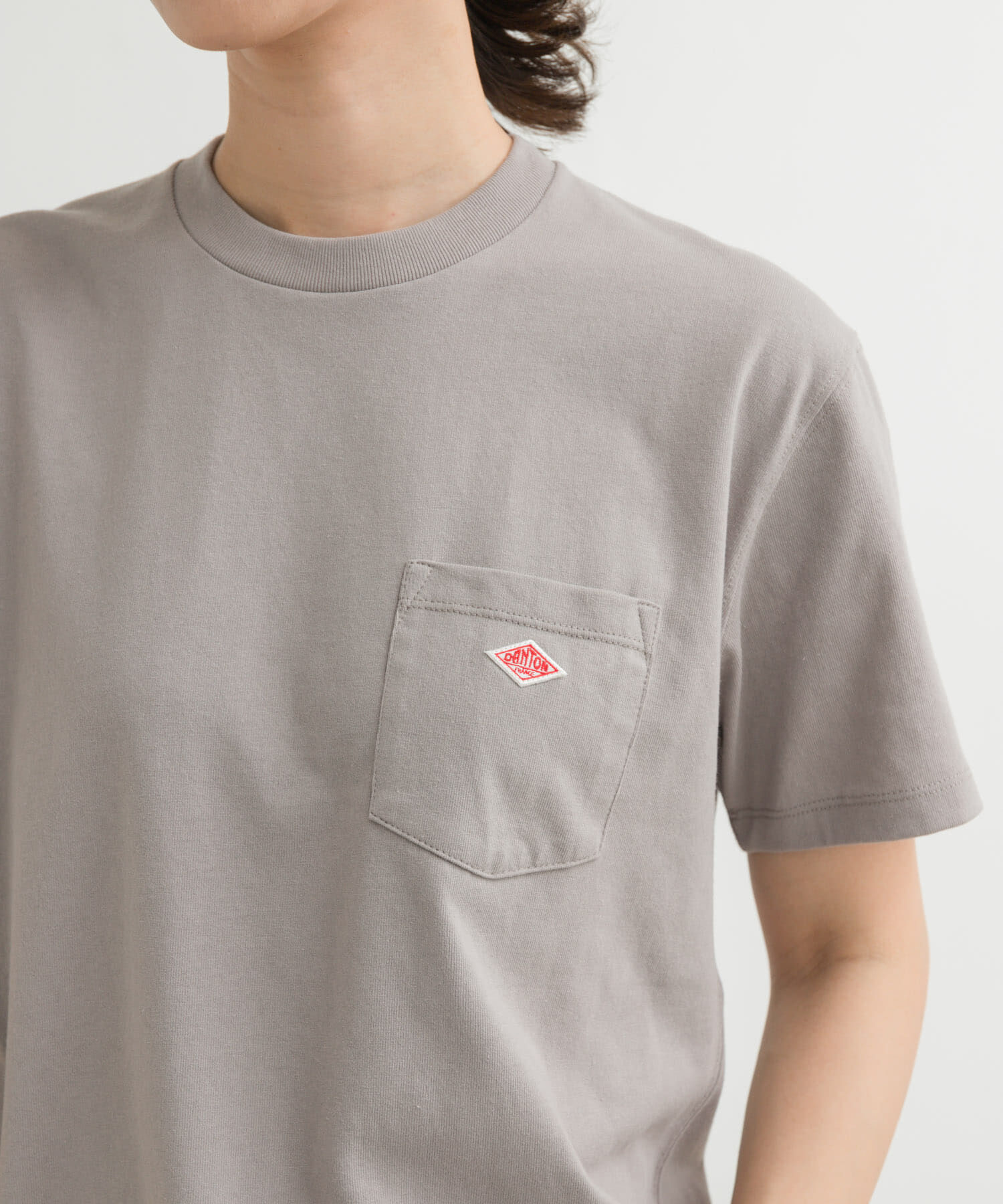 URBAN RESEARCH DOORS「DANTON　POCKET T-SHIRTS」|Tシャツ・カットソー|ライトグレー