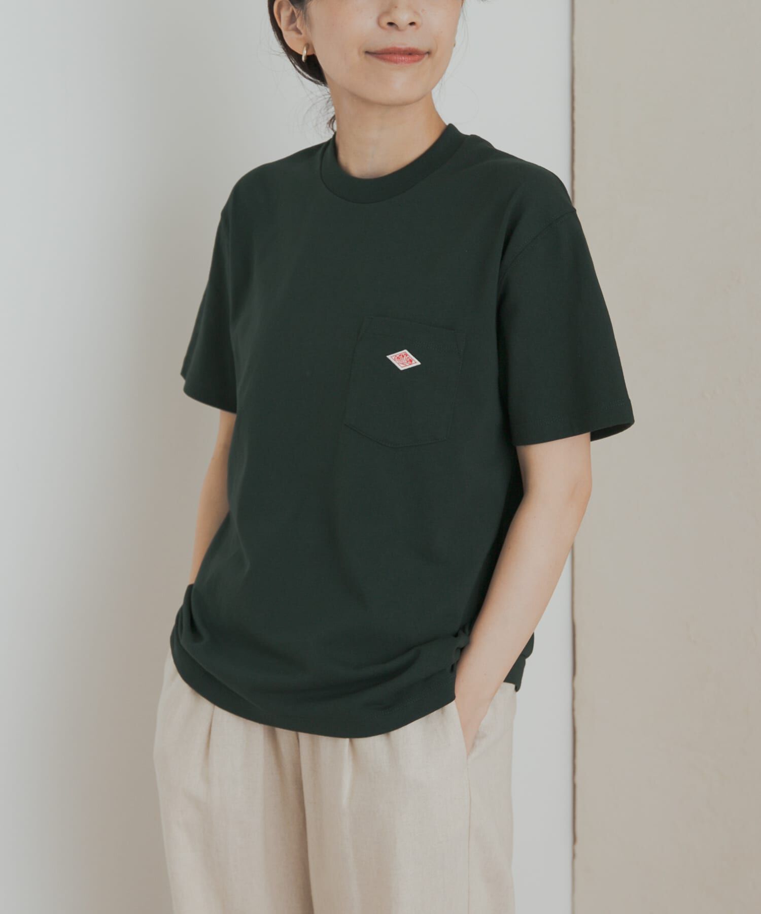 URBAN RESEARCH DOORS「DANTON　POCKET T-SHIRTS」|Tシャツ・カットソー|グリーン系その他