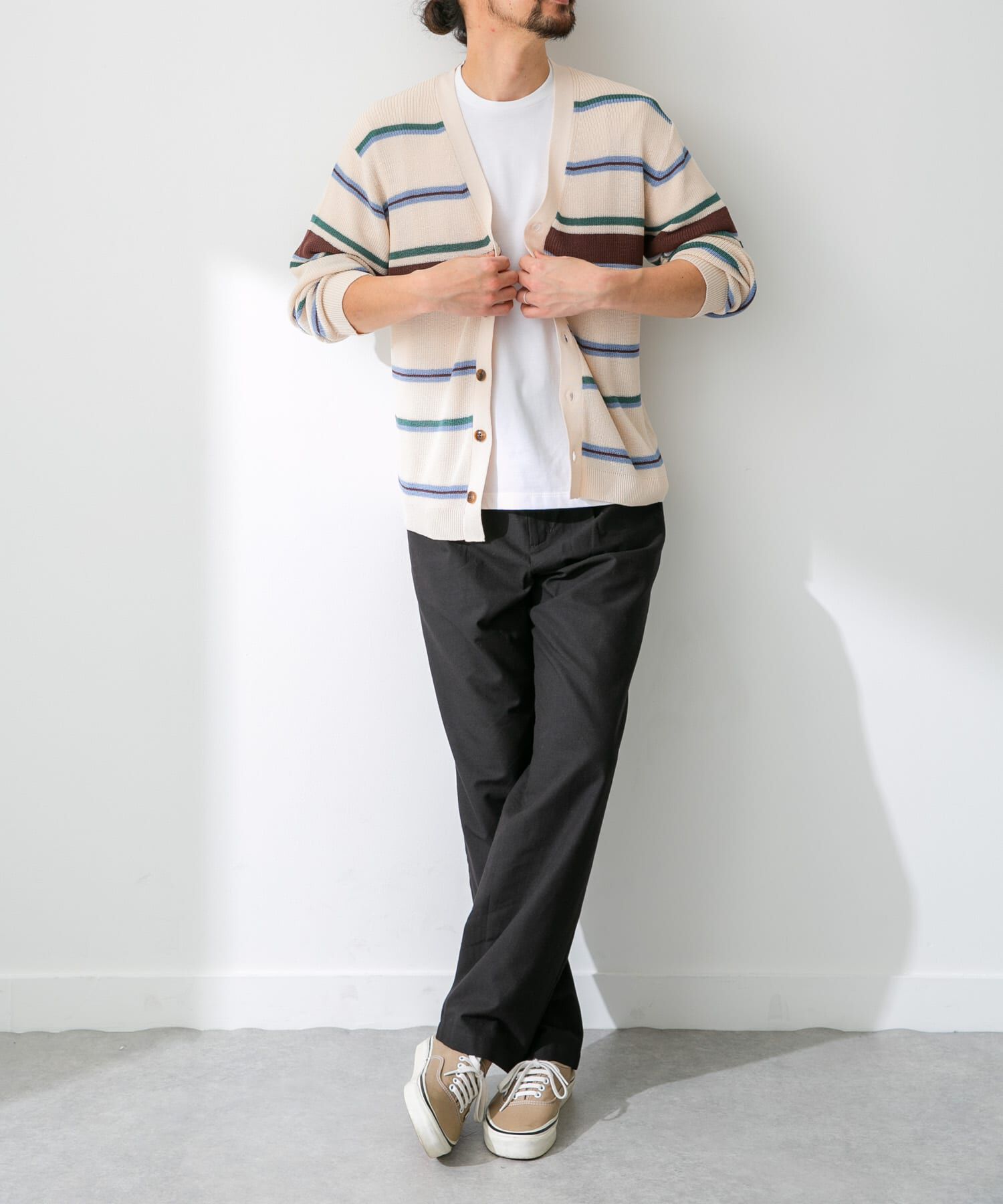 Sonny Label 「マルチボーダーニットカーディガン」|カーディガン|