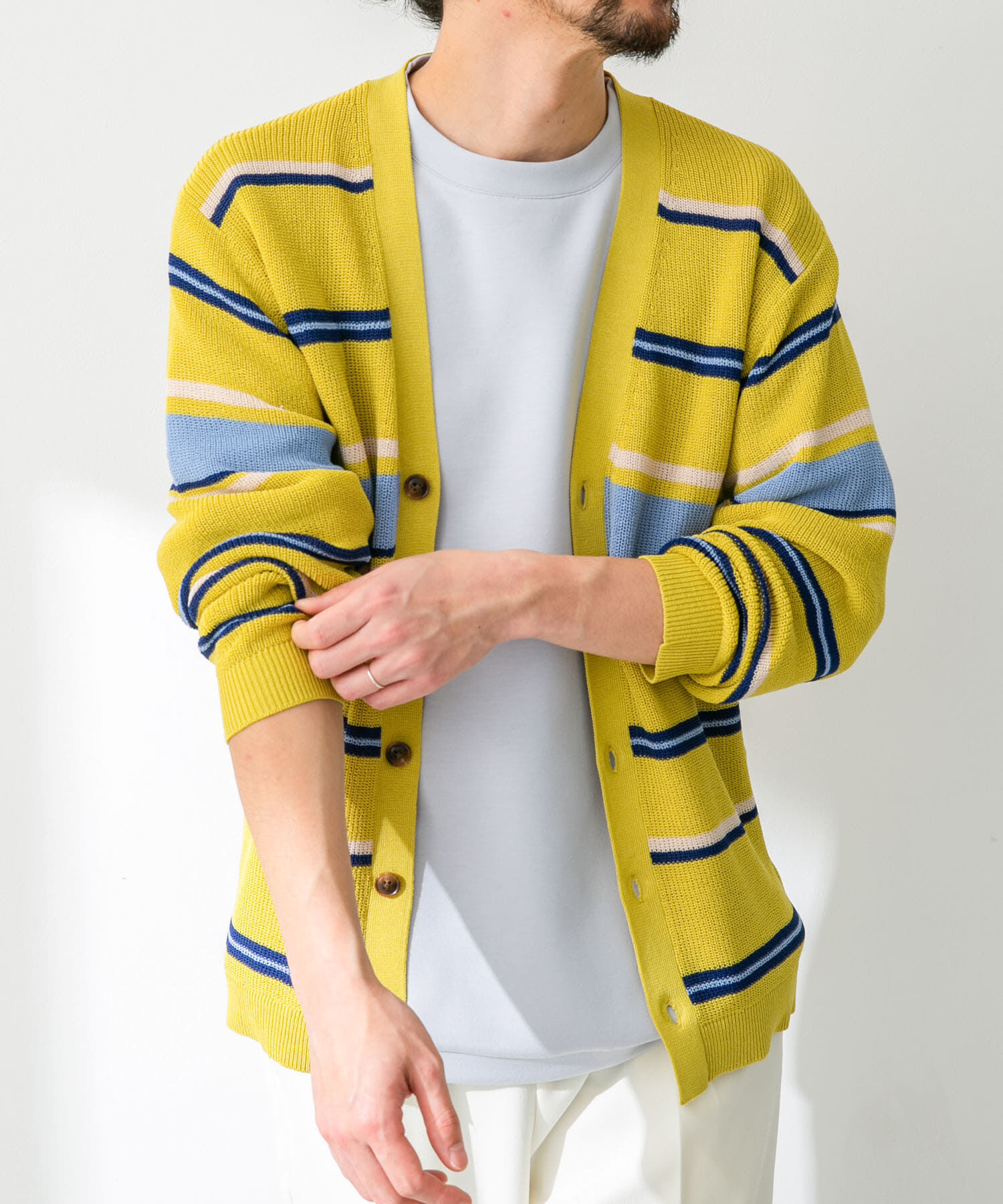 Sonny Label 「マルチボーダーニットカーディガン」|カーディガン|