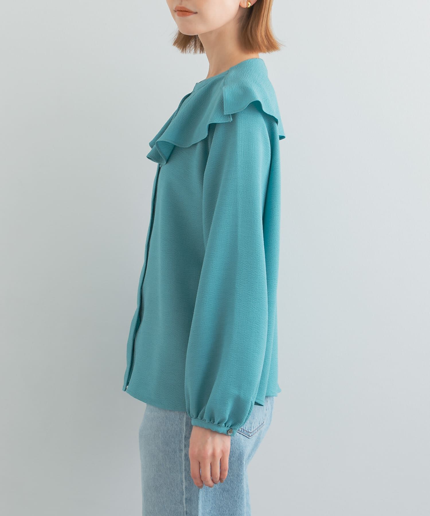 URBAN RESEARCH ROSSO「楊柳フリルブラウス」|シャツ・ブラウス|