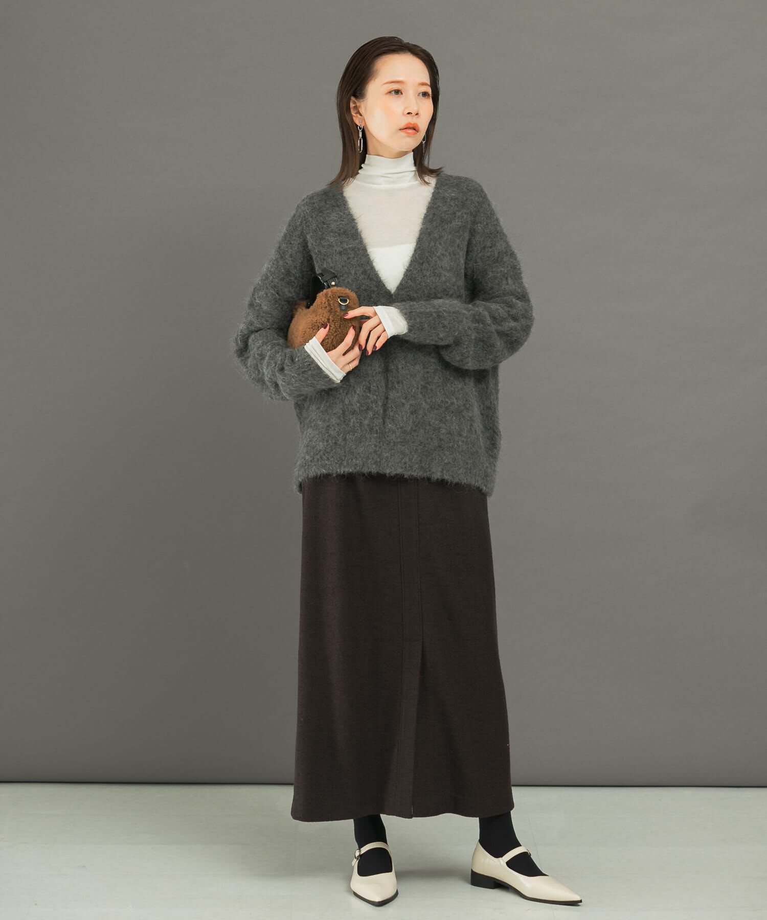 URBAN RESEARCH ROSSO「ウール混ブークレストレートスカート」|スカート|