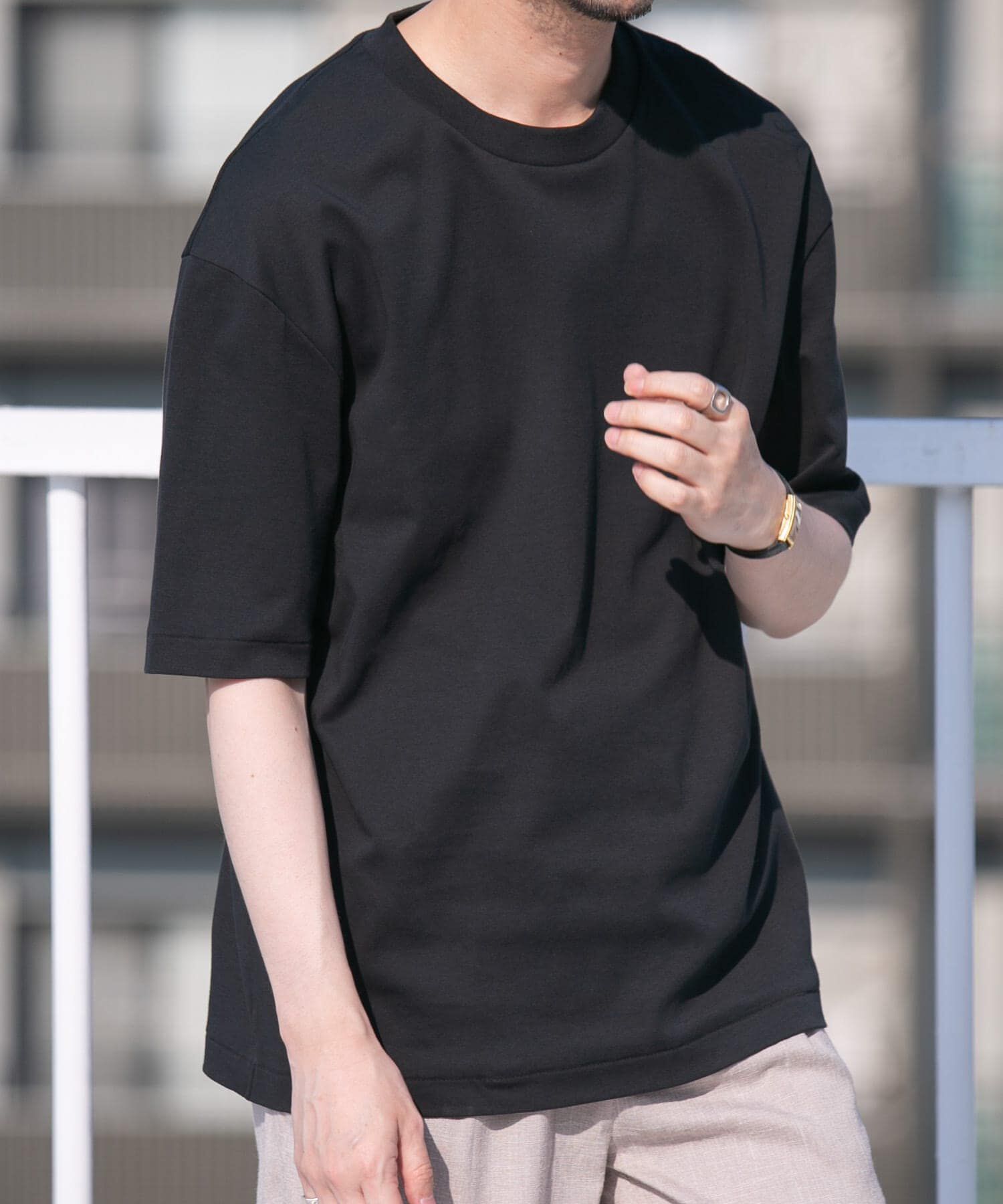 URBAN RESEARCH ROSSO「『XLサイズあり』『UR TECH』防汚加工 リラックスクルーネックTシャツ」|Tシャツ・カットソー|