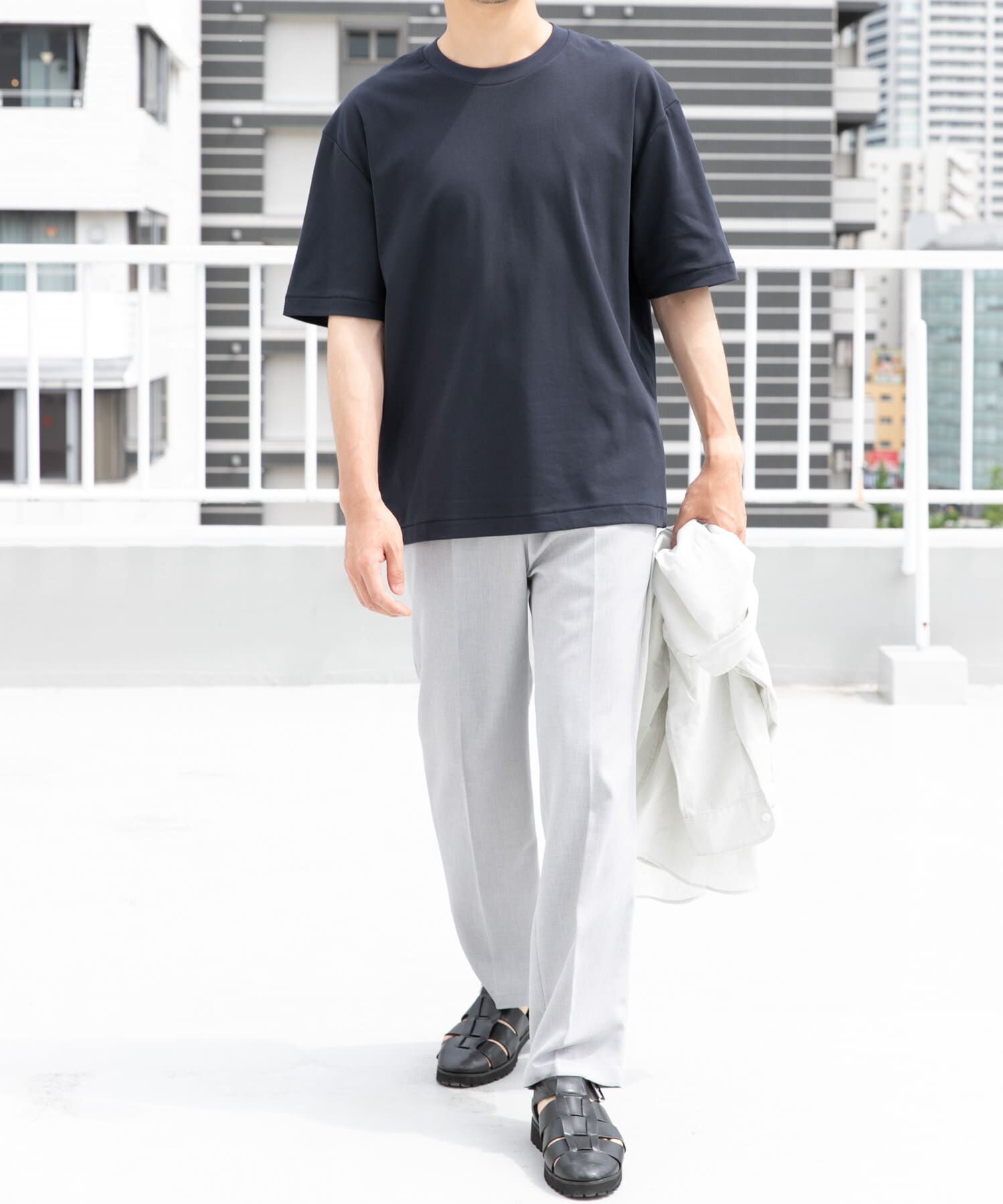 URBAN RESEARCH ROSSO「『XLサイズあり』『UR TECH』防汚加工 リラックスクルーネックTシャツ」|Tシャツ・カットソー|